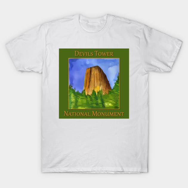 Devils Tower National Monument T-Shirt by WelshDesigns